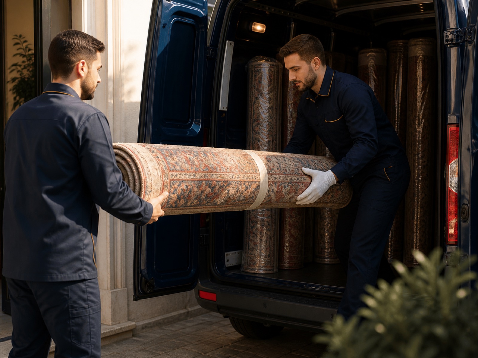 Servis aracı · halı teslim alımı